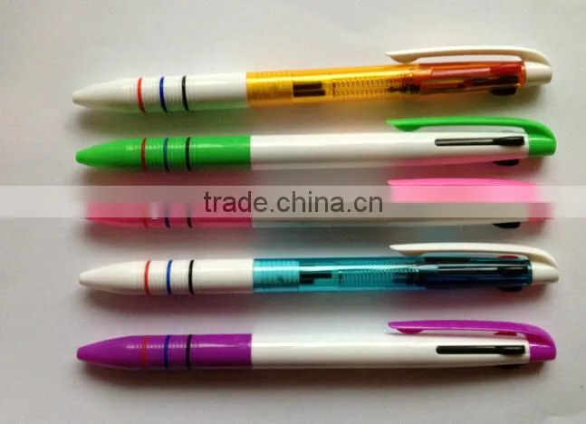 Nice design 3 color ink in the pen custom logo promotional ball pen