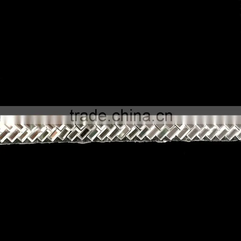 high quality beaded patches rhinestone trim for clothes decoration