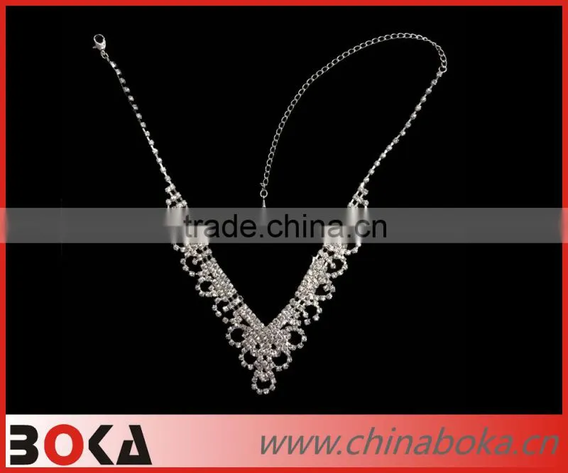BOKA high quality sparkling crystal rhinestone neck trim, rhinestone choker trim