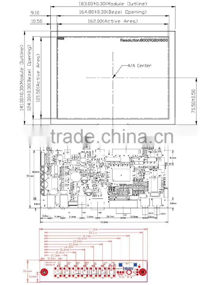 2015 New products TFT widescreen HD skd lcd monitor