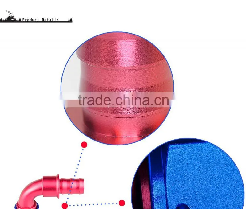 Aluminum oil cooler hose fitting 90 degree push on hose end push on 10-090-12