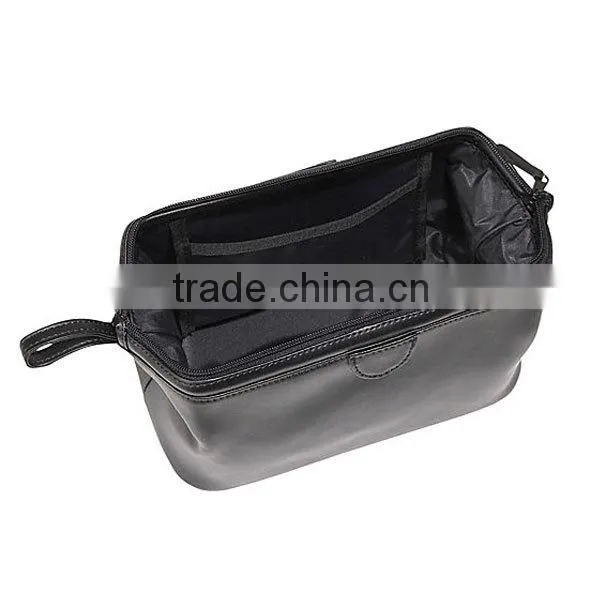 High Quality Soft Leather travel beauty kit toilet bag womens toilet bag for wholesale