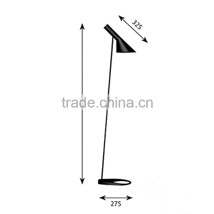 Contemporary chrome floor standing reading lamps