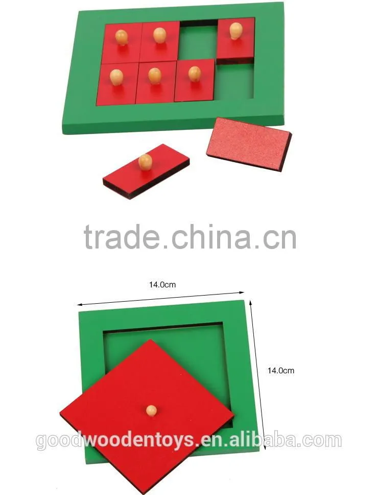 Montessori Materials in China Promotional Educational Toys Metal Squares
