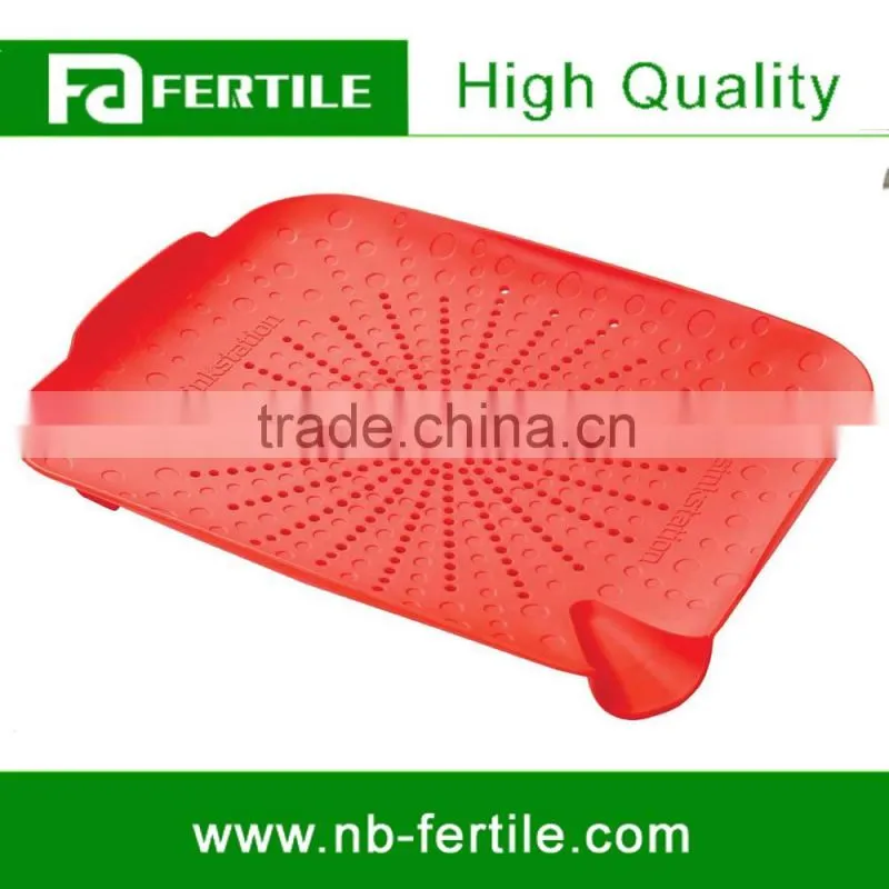 WFZ123573 White Color Wash Vegetable Prepare Kitchen Utensil Sink Station Flat Colander Food Strainer