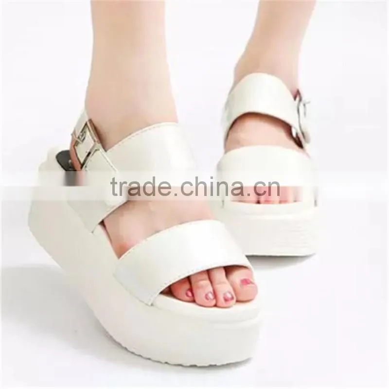 2015 ladies wedge shoes eva sandals korean nude casual sandals shoe