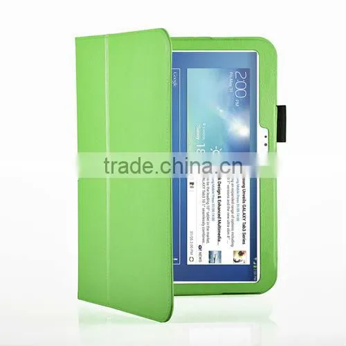 Green NEW flip leather case for Samsung GALAXY Tab 3 10.1 P5200