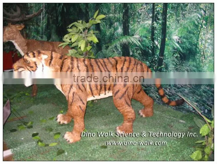 Hot sale animatronic emulation realistic robotic resin animals tiger