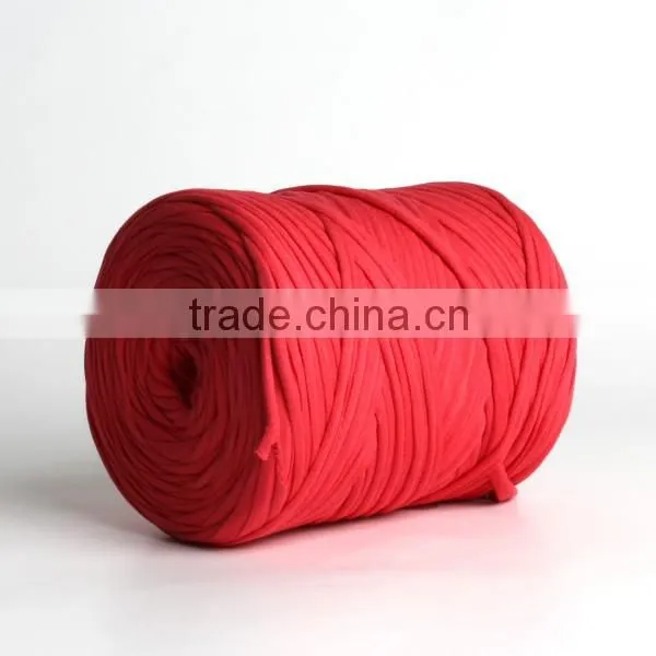 Mixed colored fancy crocheting yarn jersey t shirt yarn for craft design