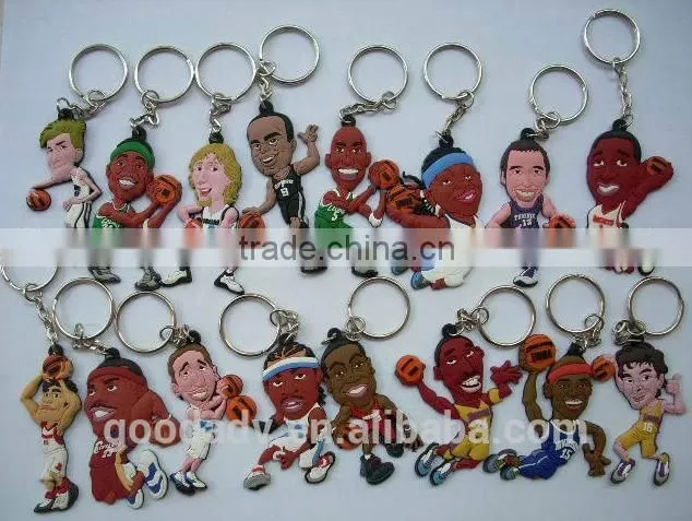 Promotional souvenir giveaway gift OEM custom 3d soft pvc keychain