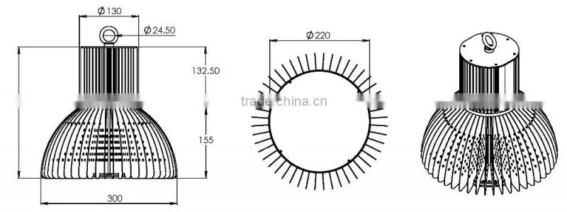 High Lumen Warehouse 120W 150W 180W 200W led standing highbay lights
