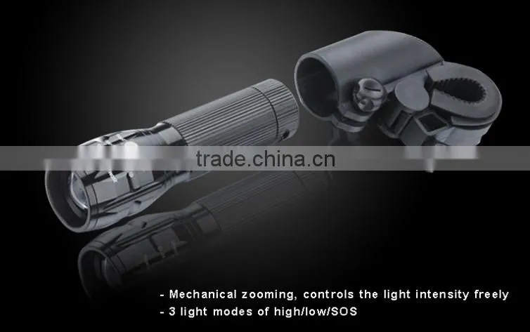 Zoomable LED Bicycle Light With Cree Q5 For Any Bike