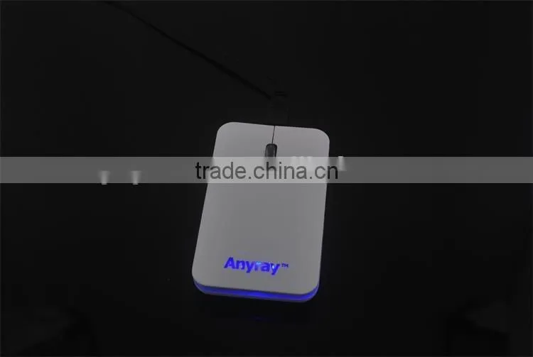 Laptop USB wired Super Slim Flat Mouse with LED logo