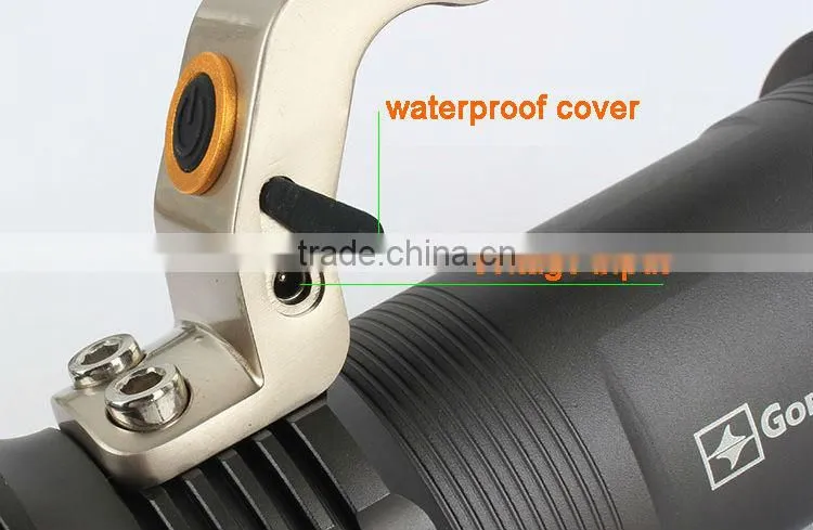 GOREAD Y77 High bright black aluminum rechargeable LED R5 flashlight 3 mode 3W search products