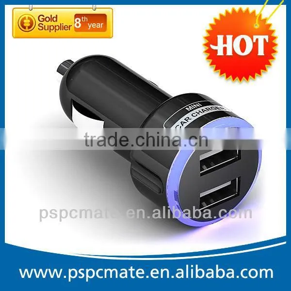double usb mini car charger 5V as gifts