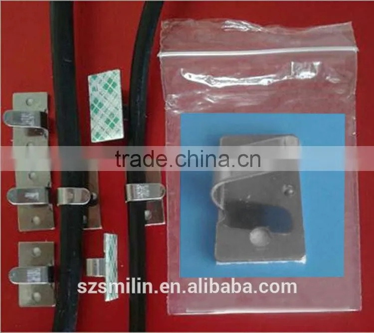 Best popular 3M adhesive Car Charger Metal Cable Clip for wire line in diameter 2-7mm or 5-12mm