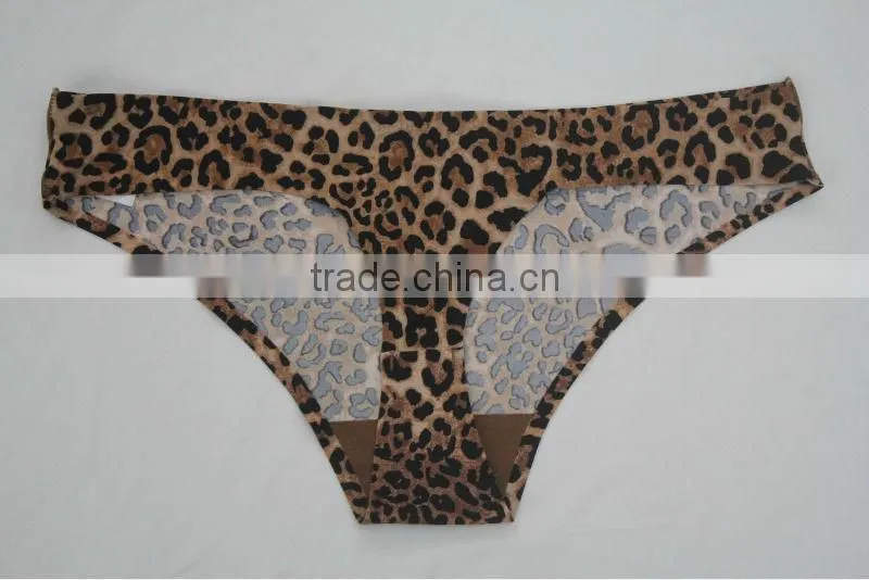 2014 Seamless Bonded Leopard Printoung Models G String Panty