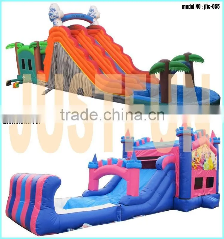 Commercial balloon combo inflatable bouncer with slide for sale