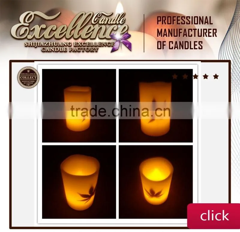 remote LED candles in round mouth flameless candles with remote