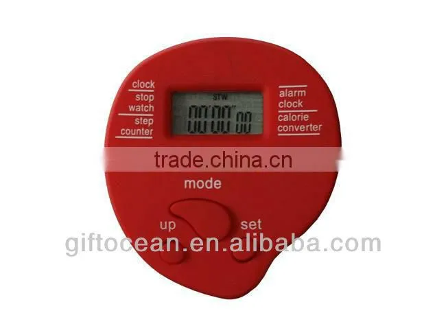 multifunction promotional pedometer w alarm clock & stopwatch