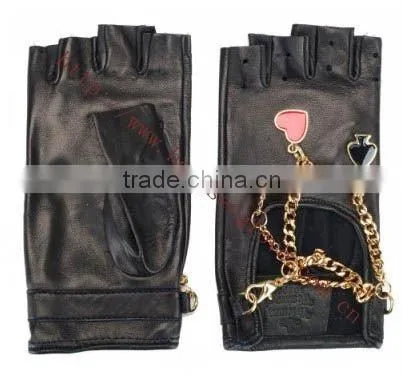 HS089 fashion leather gloves brown leather gloves