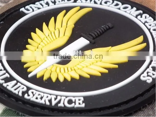 Top quality pvc rubber patch armband badge patches