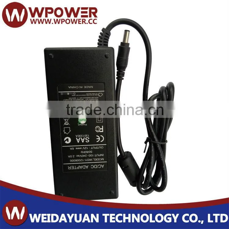 CE UL KC 12V 6A Desktop DC adapter supply with good quality