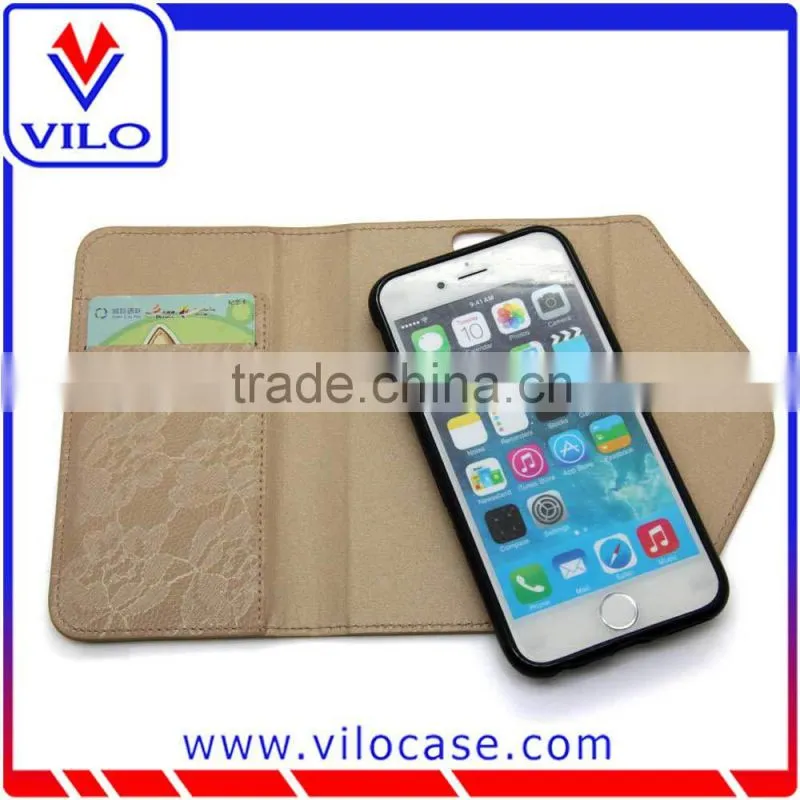 wholesales female Luxury wallet leather case for iphone 6s