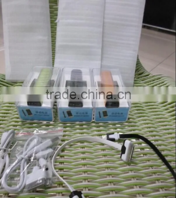 Rectangular stick shape 2200mah and 2600mah battery pack available