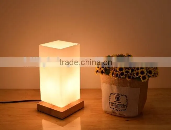 2016 new wooden glass table lamp mini desk table lamp promotional gift lamp