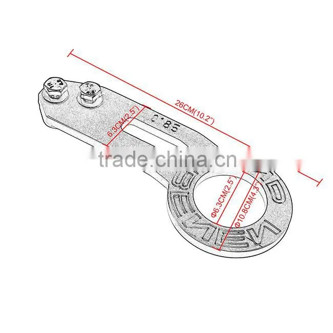 Aluminum Car tow hook with good quality