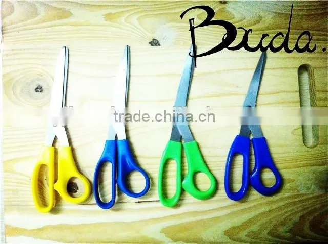 Special stainless steel stationery scissors with plastic handle BD-S1668