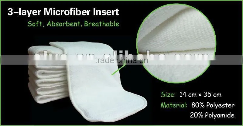 alva cloth diaper 3 layers microfiber diaper insert