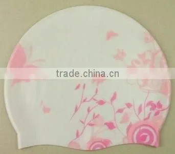 New design Rainbow silicone baby swim cap