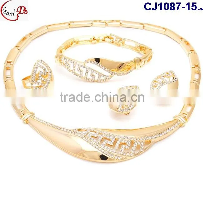 CJ1087 gold new coming fine workmanship high quality Jewelry with rhinestone matching dress on factory costy