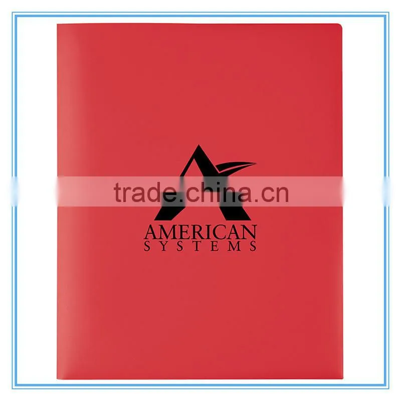 High quality customized plastic file folder with string