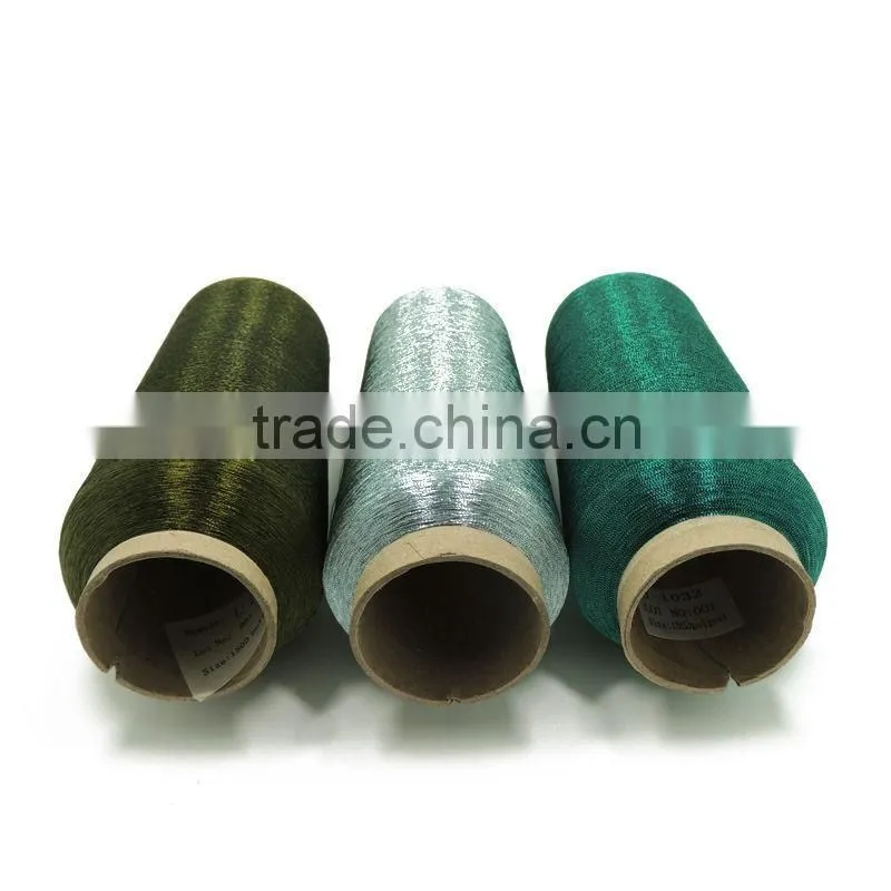 Wholesale MS type 1/100" antique gold silver metallic thread for embroidery