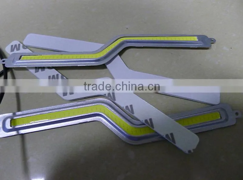 New arriver 12v 14w auto car led cob daytime running light DRL Z shape signal light