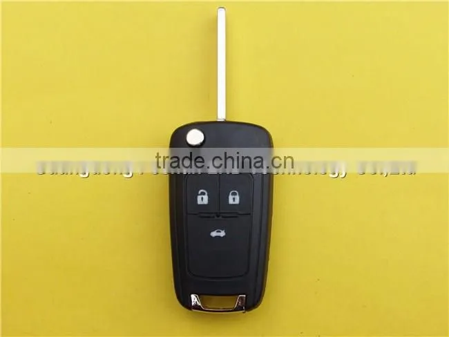 flip folding key shell for Chevy remote key case cover 3 buttons Chevrolet Cruze HU100 blade