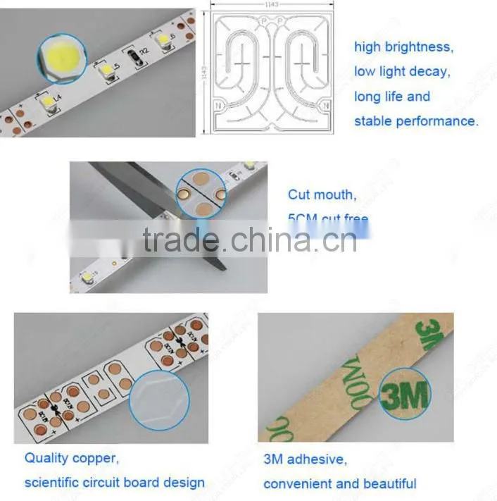 12V/24V Non waterproof Yellow LED Flexible Strip Light
