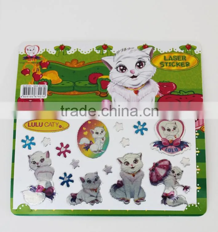 safe&non-toxic customized cartoon paper sticker/pvc sticker paper sheets