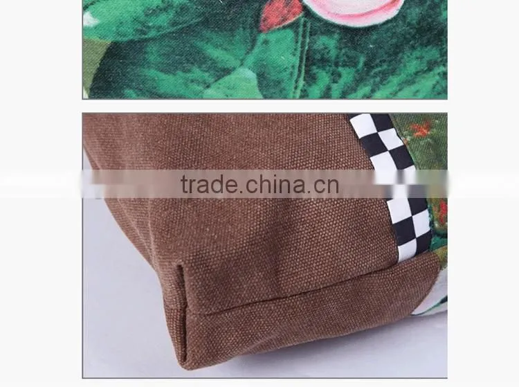 traditional design custom handbag, canvas fabric custom handbag,elegant lady custom handbag
