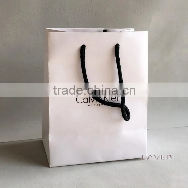 China packaging&printing factory exports eco-friendly paper hand bag for apparel