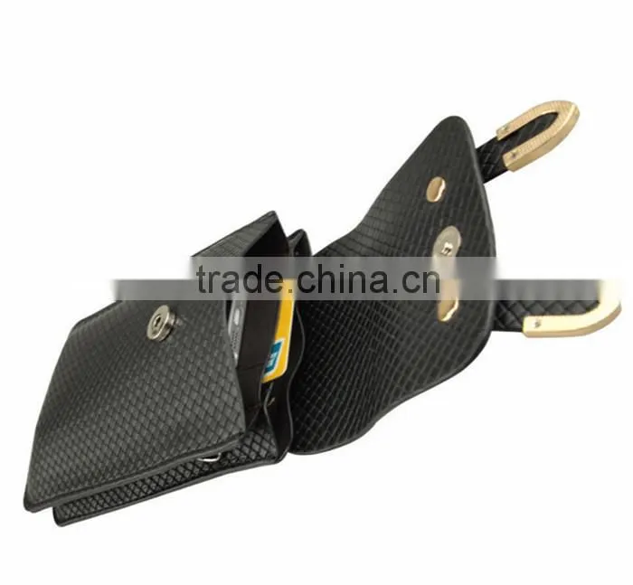 Hot selling leather phone pouch case with neck strap in Dongguan