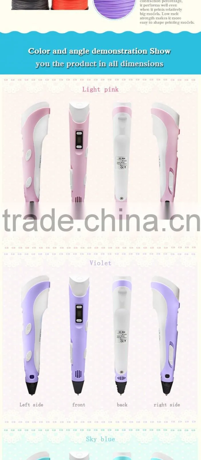 Logo Brand 3d pen novelty 3d printing drawing usage pen