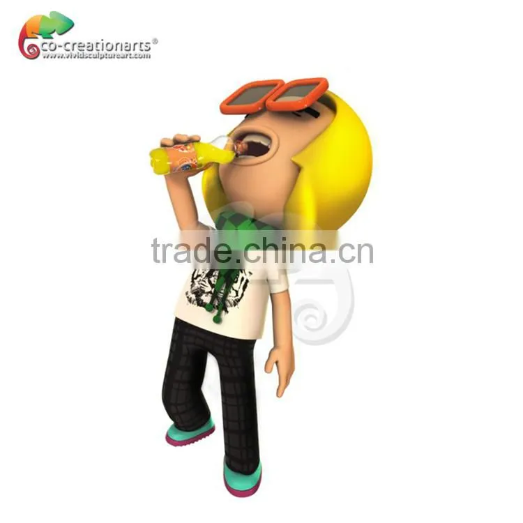 Innovative and New product fiberglass Mirinda character staute