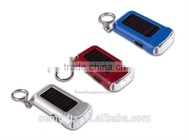 Hot Solar LED Flashlight Keychain