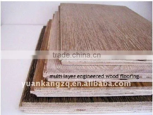 Handscraped Sapele Engineered African Hardwood Flooring