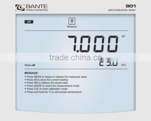 Bante901 Multifunction Water Quality Meter | pH/Conductivity/TDS Meter
