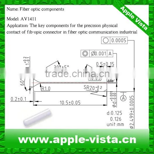 SC Ceramic Ferrule for Fiber Optic Patchcord Connector